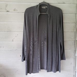 Chico's Travelers Gray Drape Jacket